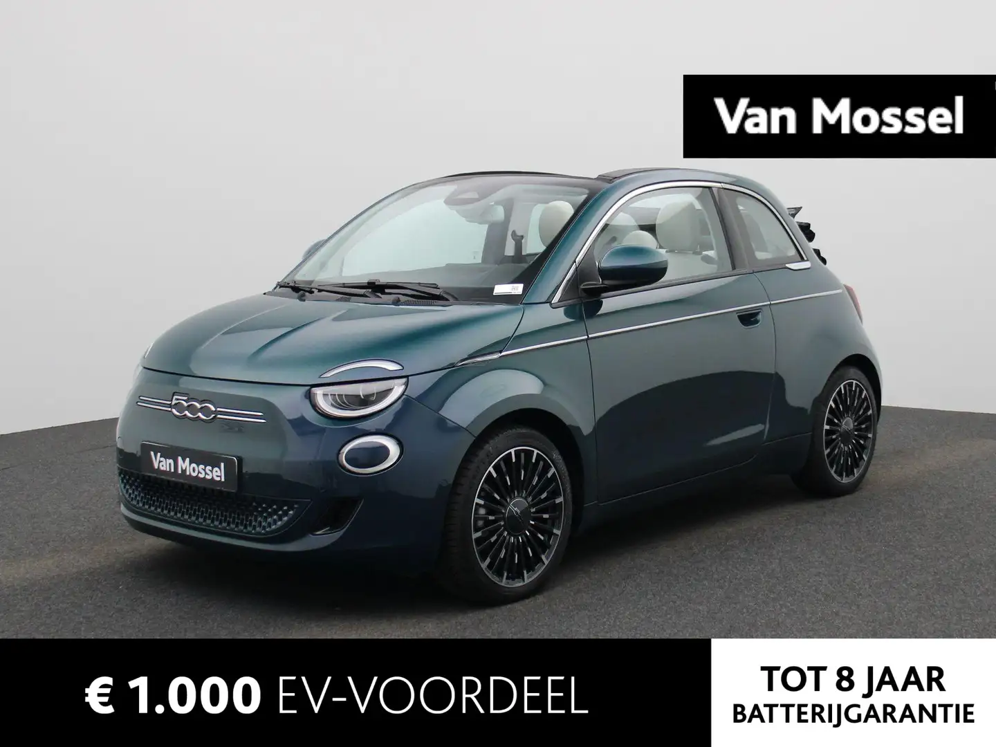 Fiat 500e C La Prima 42 kWh | AppleCarplay & Android Auto | Groen - 1
