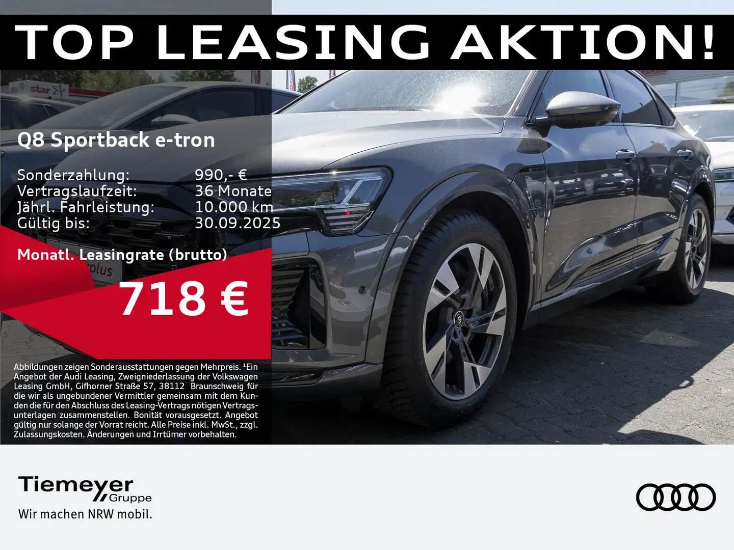 Audi Q8 e-tron 55 Q S LINE PANO LM21 MASSAG Gris - 1