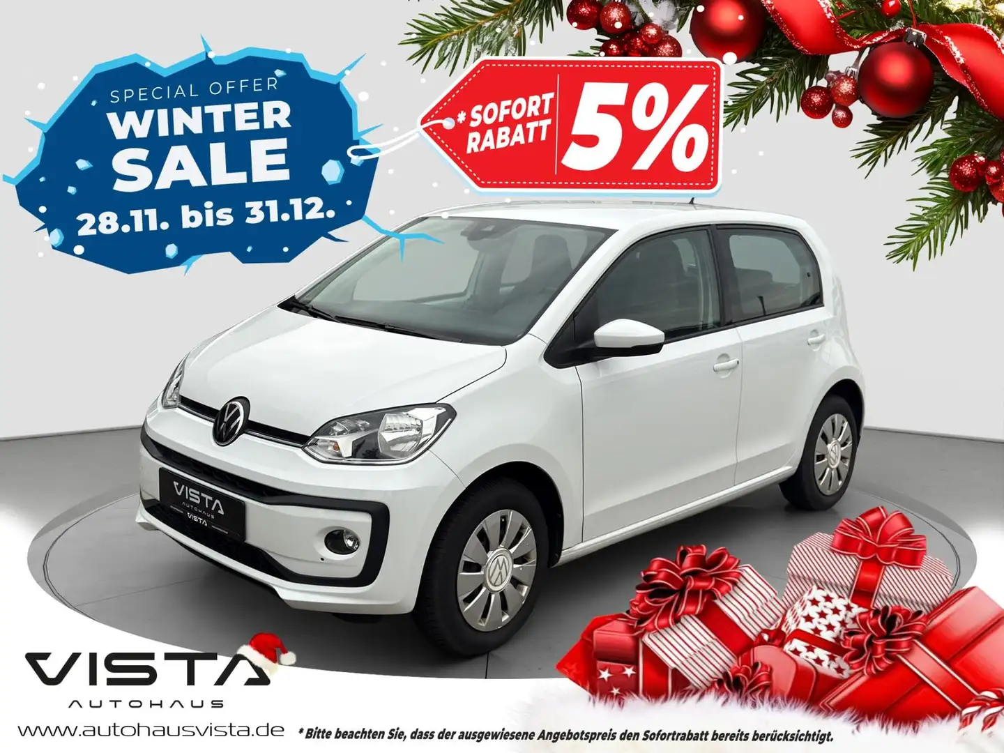 Volkswagen up! RÜCKFAHRKAMERA*KLIMA*GRA*SITZH.*PDC Blanco - 1