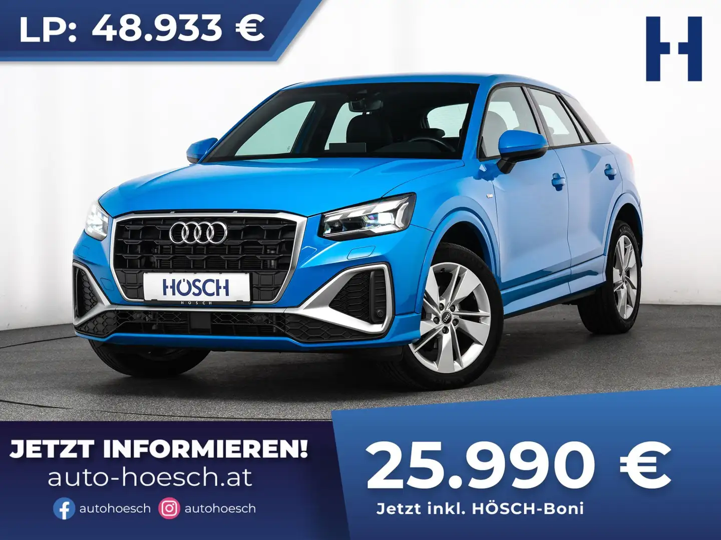 Audi Q2 35 TFSI 2x S-LINE Aut. 18er AHK MATRIX KAMERA Blau - 1