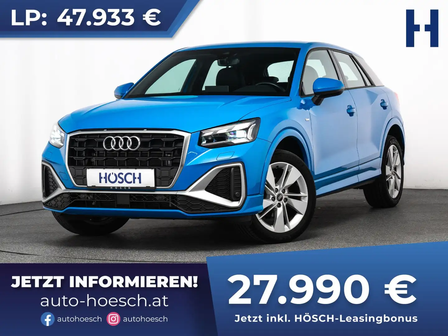 Audi Q2 35 TFSI 2x S-LINE Aut. 18er MATRIX MMI KAMERA Blau - 1