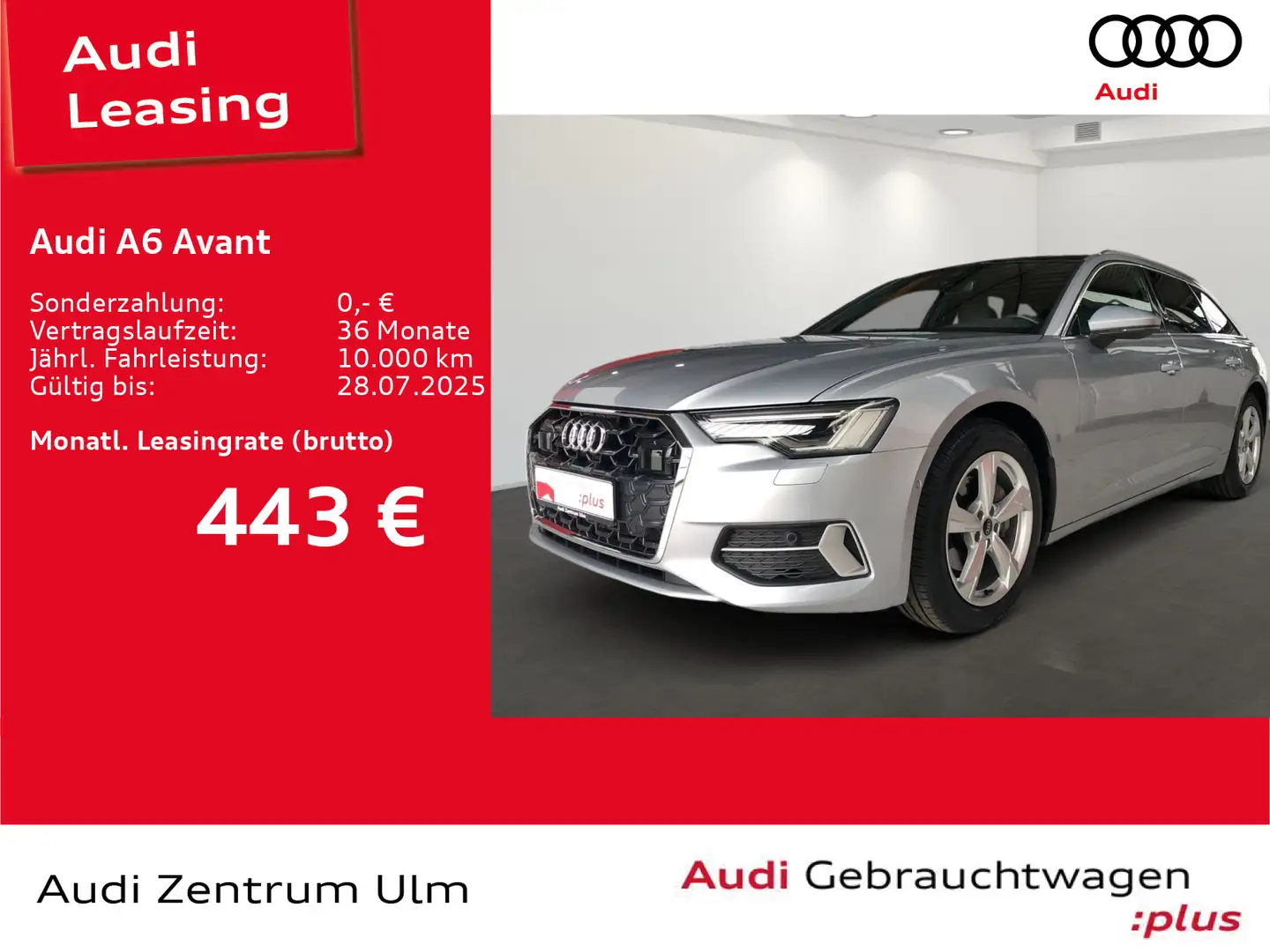 Audi A6 advanced 40 TDI qu. S tronic AHK PANO Silber - 1