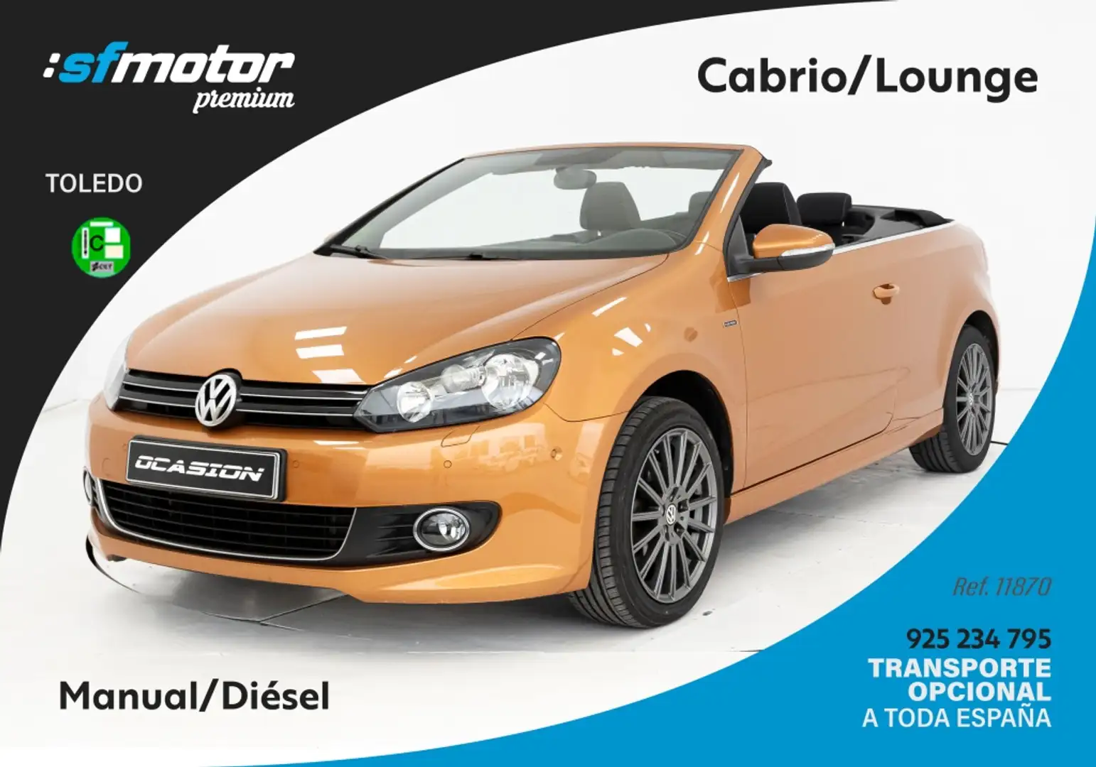 Volkswagen Golf Descapotable Manual de 2 Puertas Orange - 1