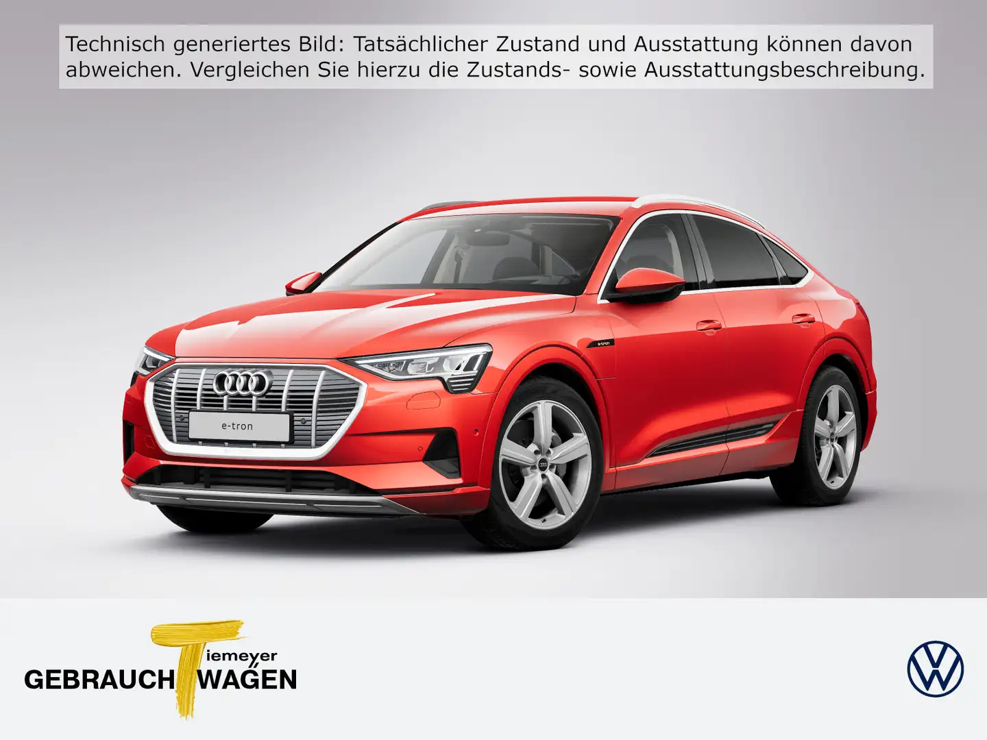 Audi e-tron 55 Q ADVANCED LEDER LM20 AHK Rot - 1