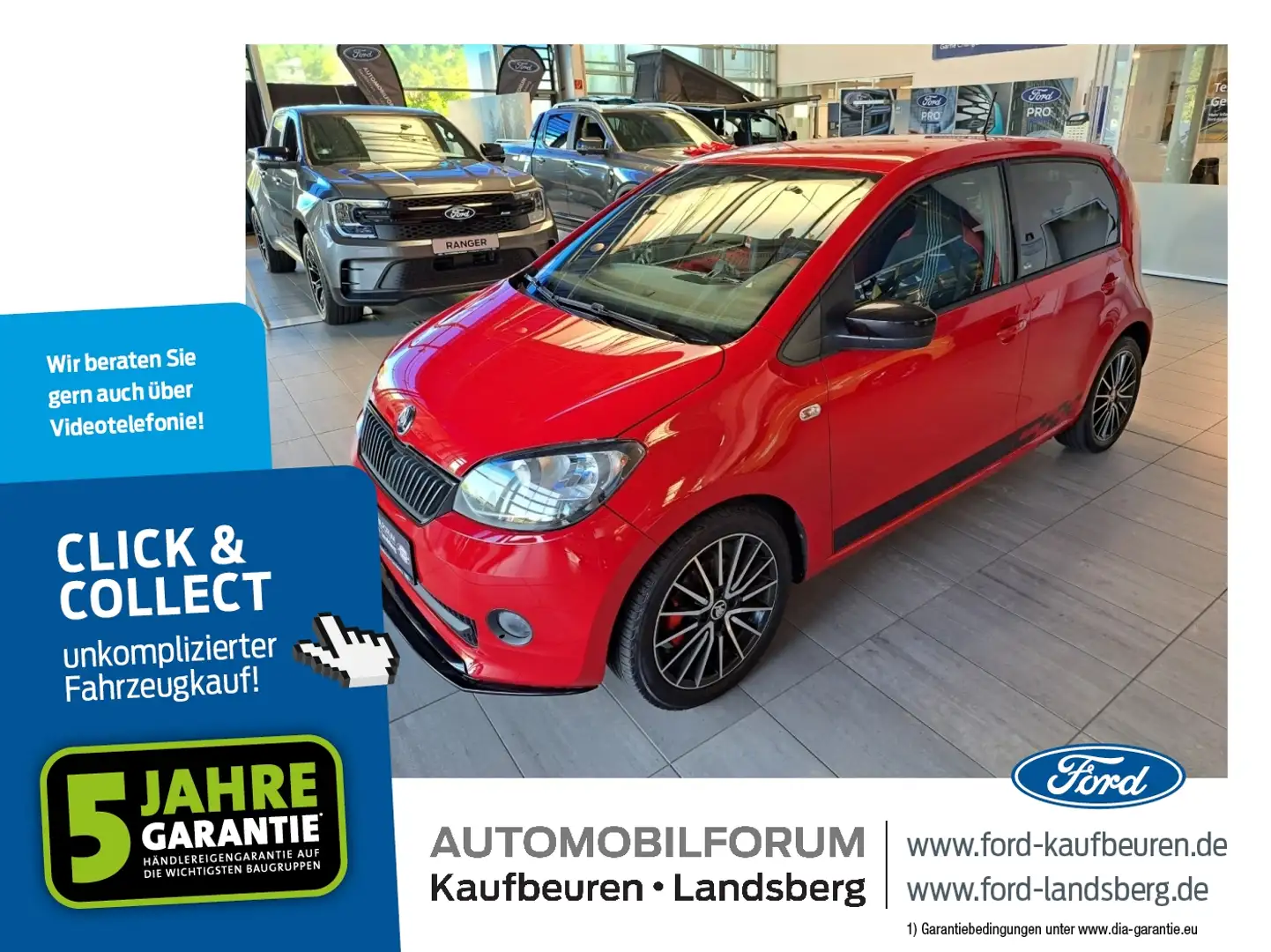 Skoda Citigo 1.0 Monte Carlo SHZ KlimaA LM PDC Sportp. Rouge - 1