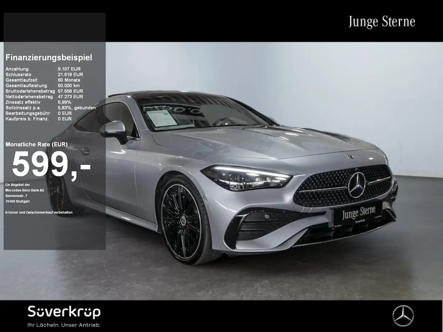 Mercedes-Benz CLE 300 4M Coupé // BURM AMG SPUR PANO AHK 360 Ezüst - 1