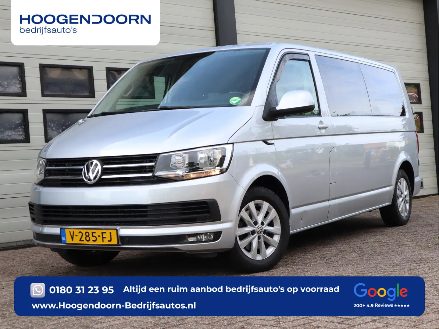 Volkswagen T6 Transporter 2.0 TDI 102pk L2 Lang DC 5 Pers. - Navi - PDC Argent - 1