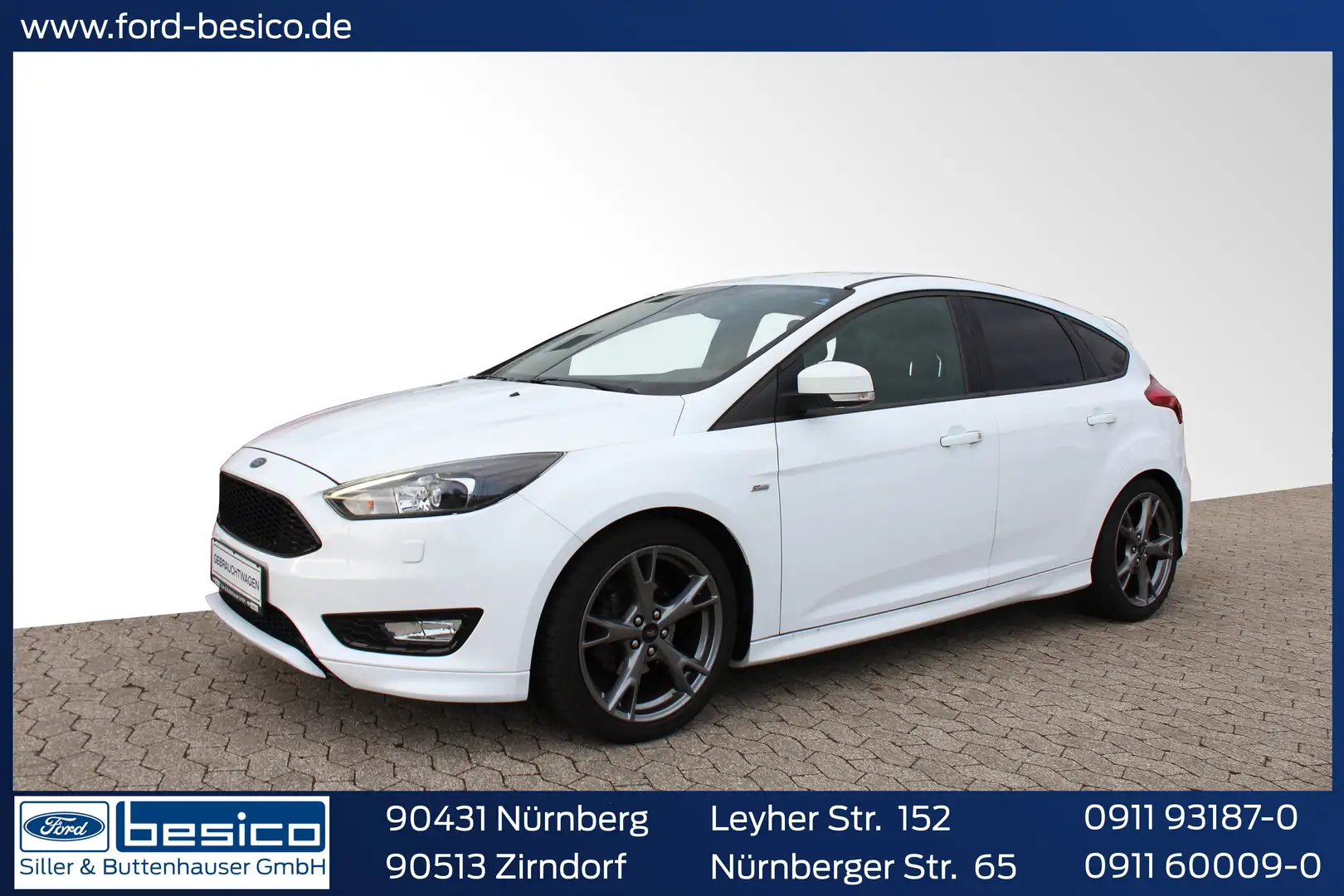 Ford Focus ST-Line 1,0EcoBoost*140PS*Xenon*Navi*18 Zoll*PDC* Weiß - 1