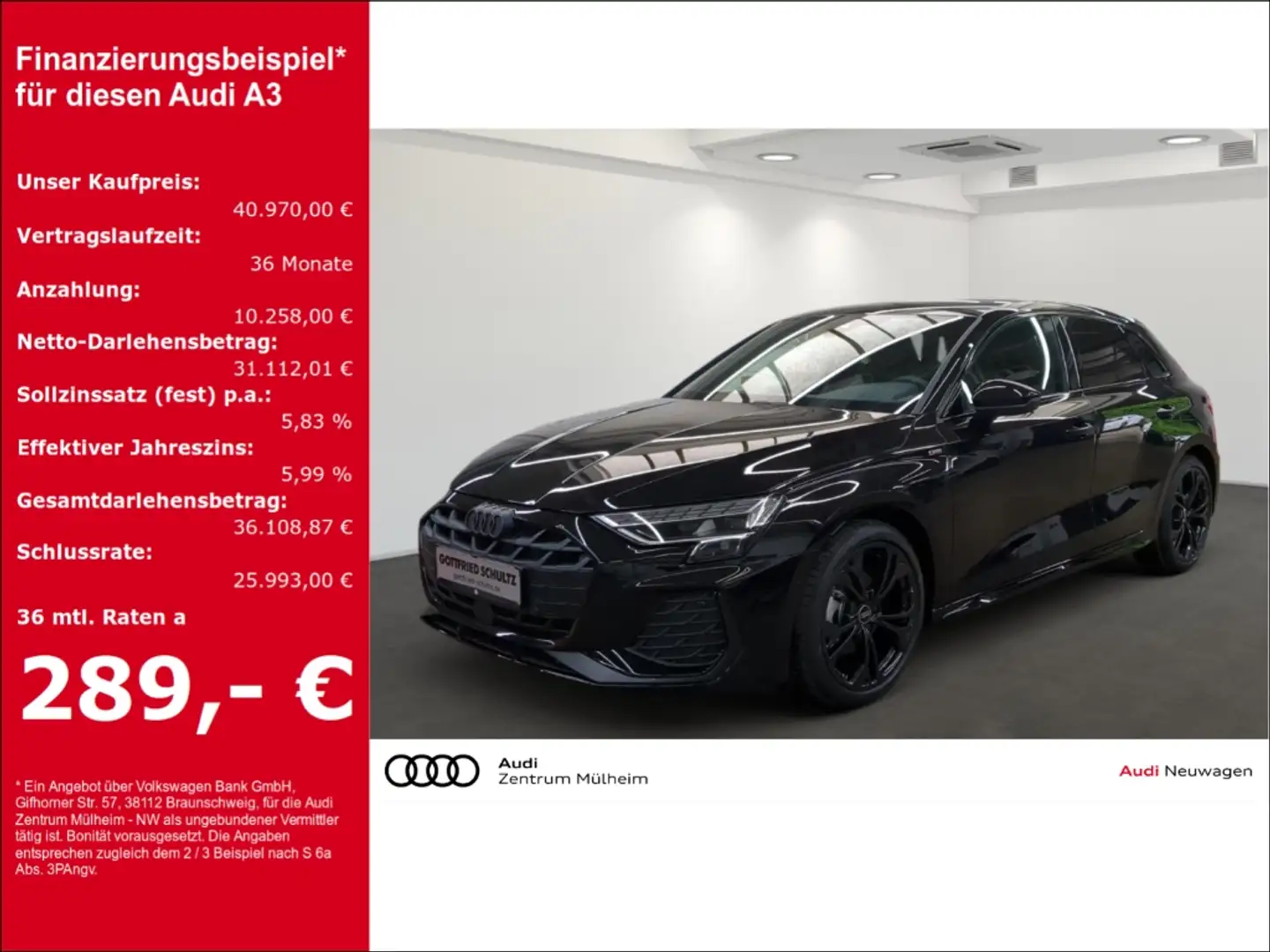 Audi A3 Sportback 35 TFSI S lineLED digitales Cockpit Memo Zwart - 1