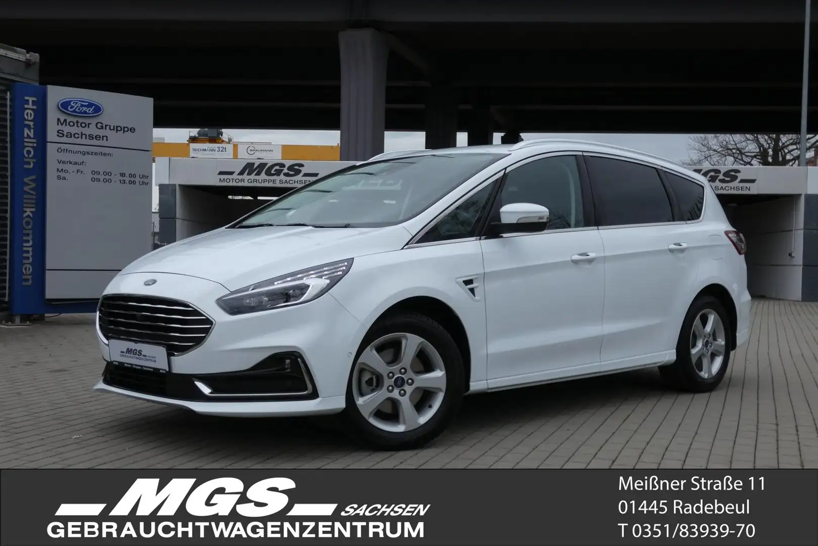 Ford S-Max 2.5 Hybrid 'Titanium'  #LED #NAVI #ACC #KAM Weiß - 1