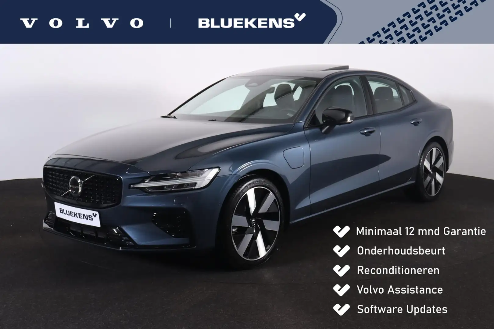 Volvo S60 Recharge T8 AWD Ultimate Dark - Panorama/schuifdak Blauw - 1