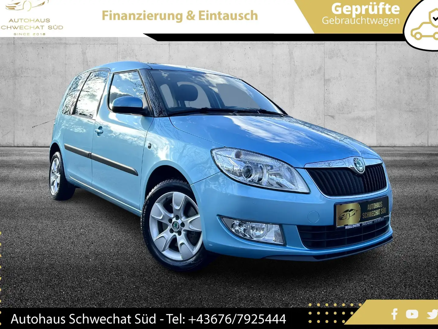 Skoda Roomster Elegane TSI DSG //1.BESITZ // NAVI // PANORAMA // Blau - 1