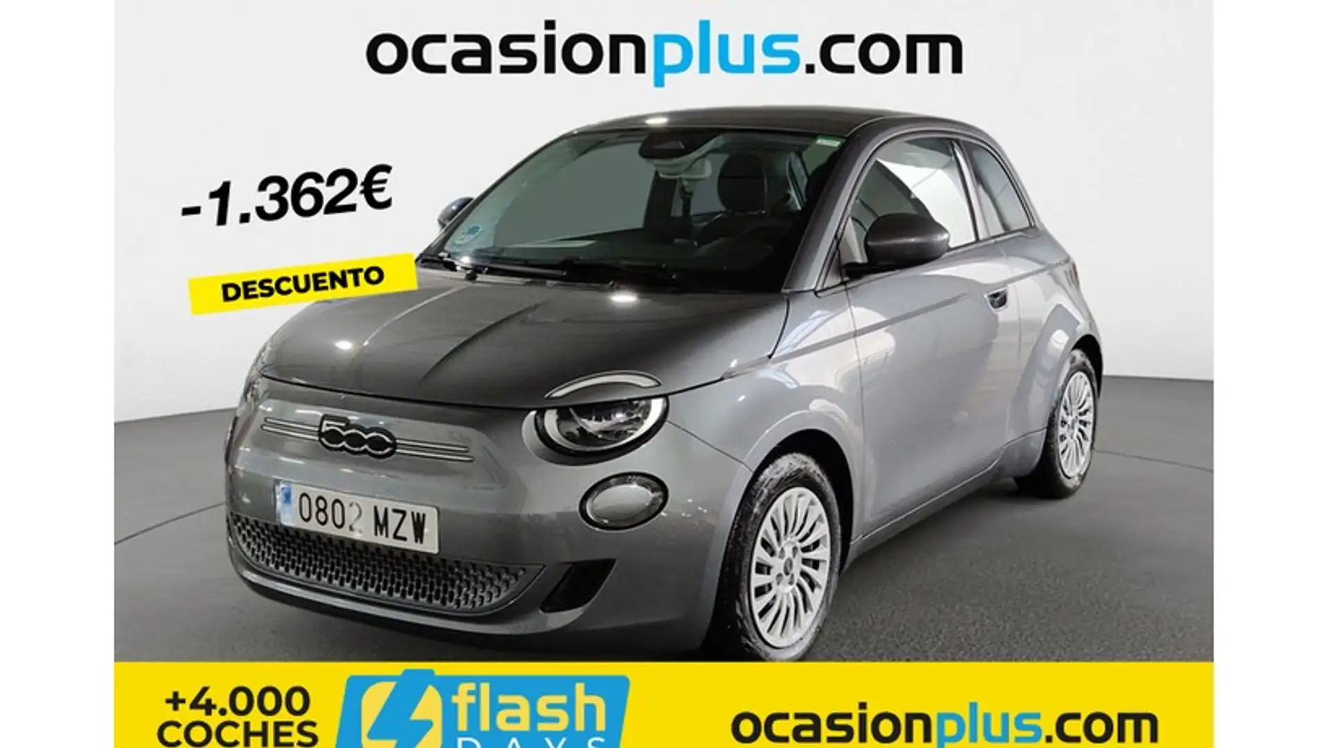 Fiat 500e 70Kw Action Gris - 1