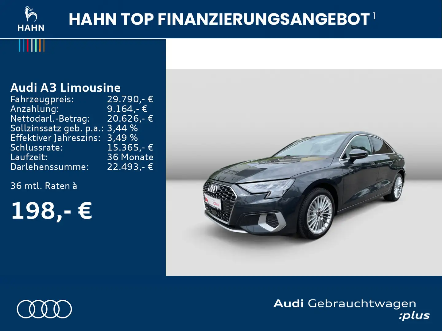 Audi A3 35 TFSI S-tronic Einparh.plus Sitzh Grau - 2