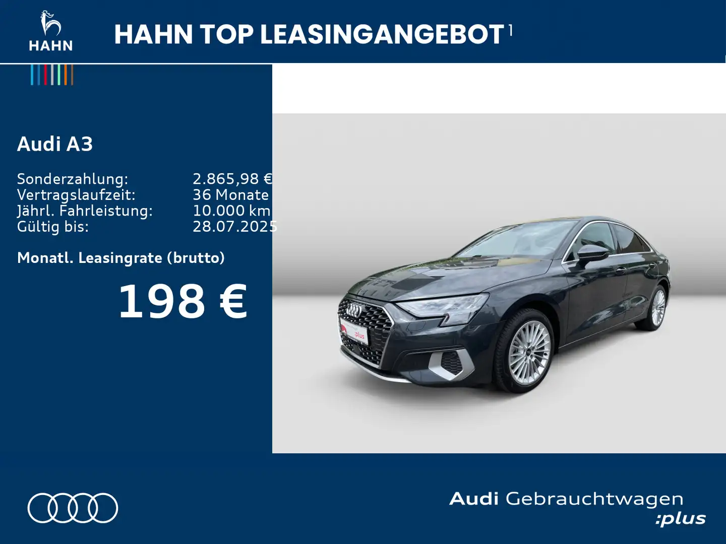 Audi A3 Lim 35 TFSI S-tronic Einparh.plus Sitzh GRA Grau - 2