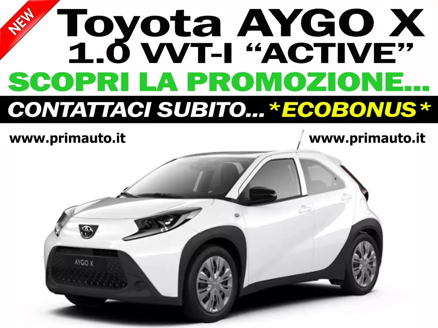 Toyota Aygo X 1.0 "ACTIVE" 72cv - *OFFERTA* (#0625) ! Bianco - 1
