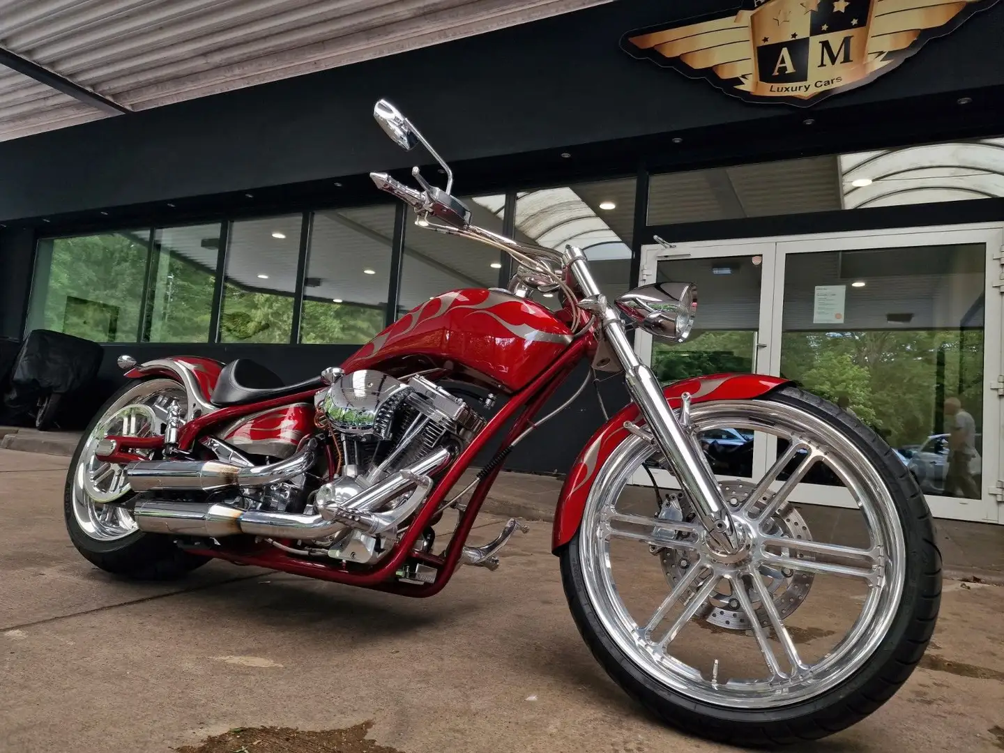Big Dog Pittbull Chopper S&S/J&H-ELEKTRON/4-K-F-Bremsen Rosso - 2