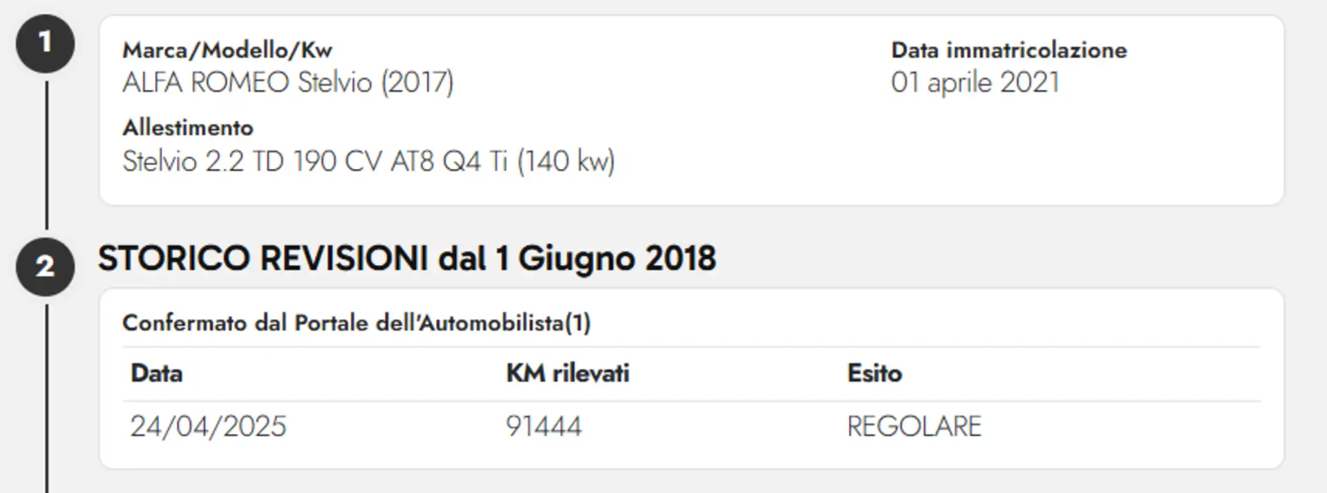 Alfa Romeo Stelvio ALFA ROMEO Stelvio 2.2 Turbodiesel 190 CV AT8 Q4 Grigio - 2