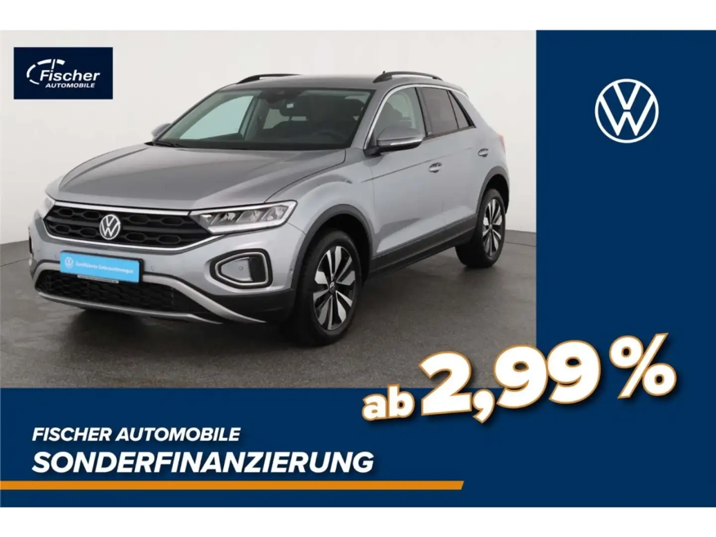 Volkswagen T-Roc 2.0 TDI Move 6-Gg. NAV/LED/RFK/Klima/SH Silber - 1