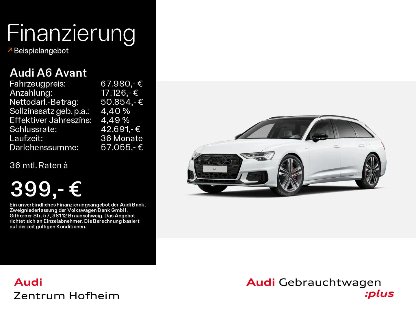 Audi A6 55 TFSIe qu S line S tro*B&O*HUD*Pano*H Weiß - 1