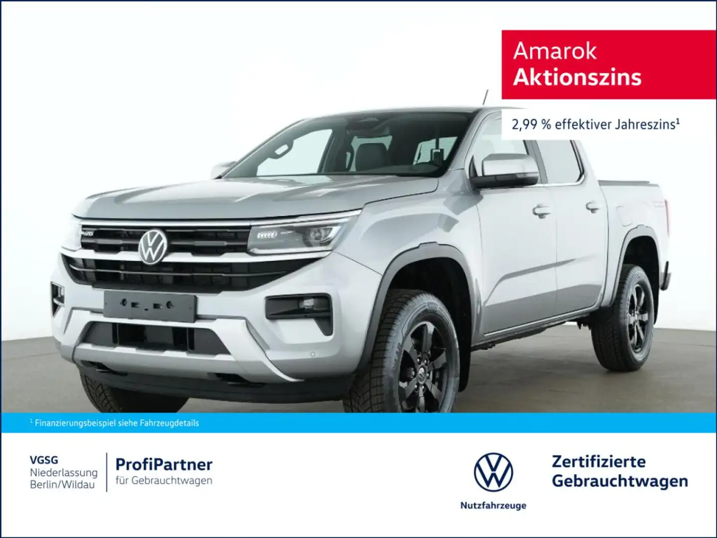 Volkswagen Amarok DC Style 4Motion IQ.Light AHK Diff-Sperre Silber - 1