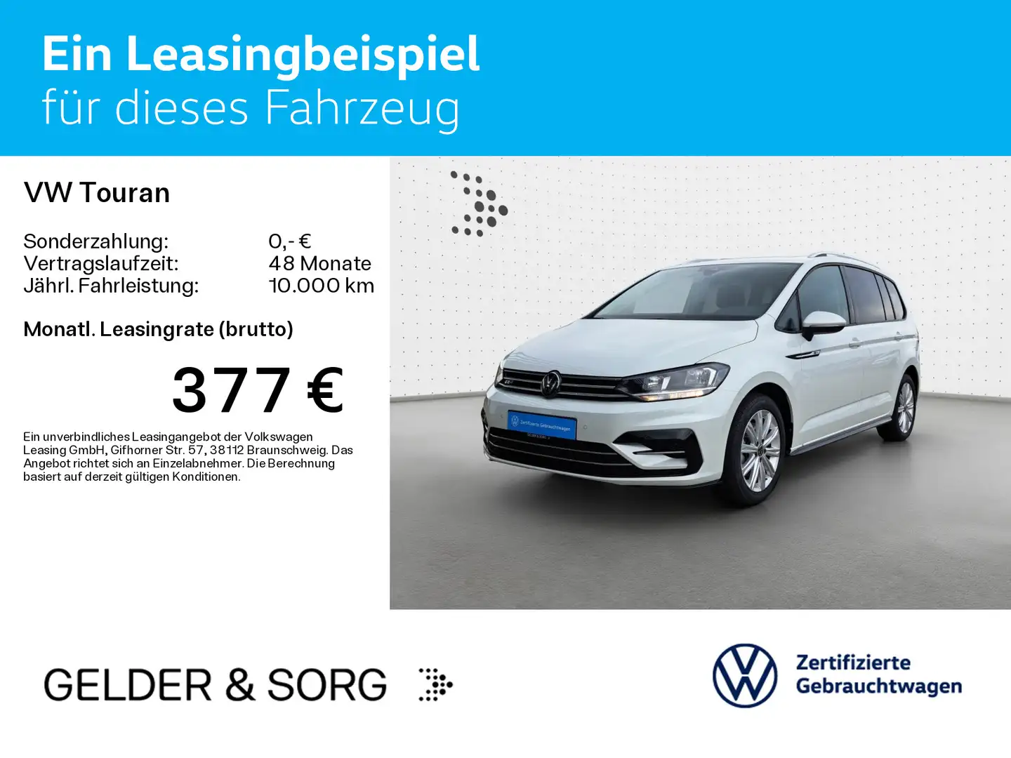 Volkswagen Touran TDI R-Line Ext.*7Sitz*Pan*ACC*DAB*Digital Weiß - 2