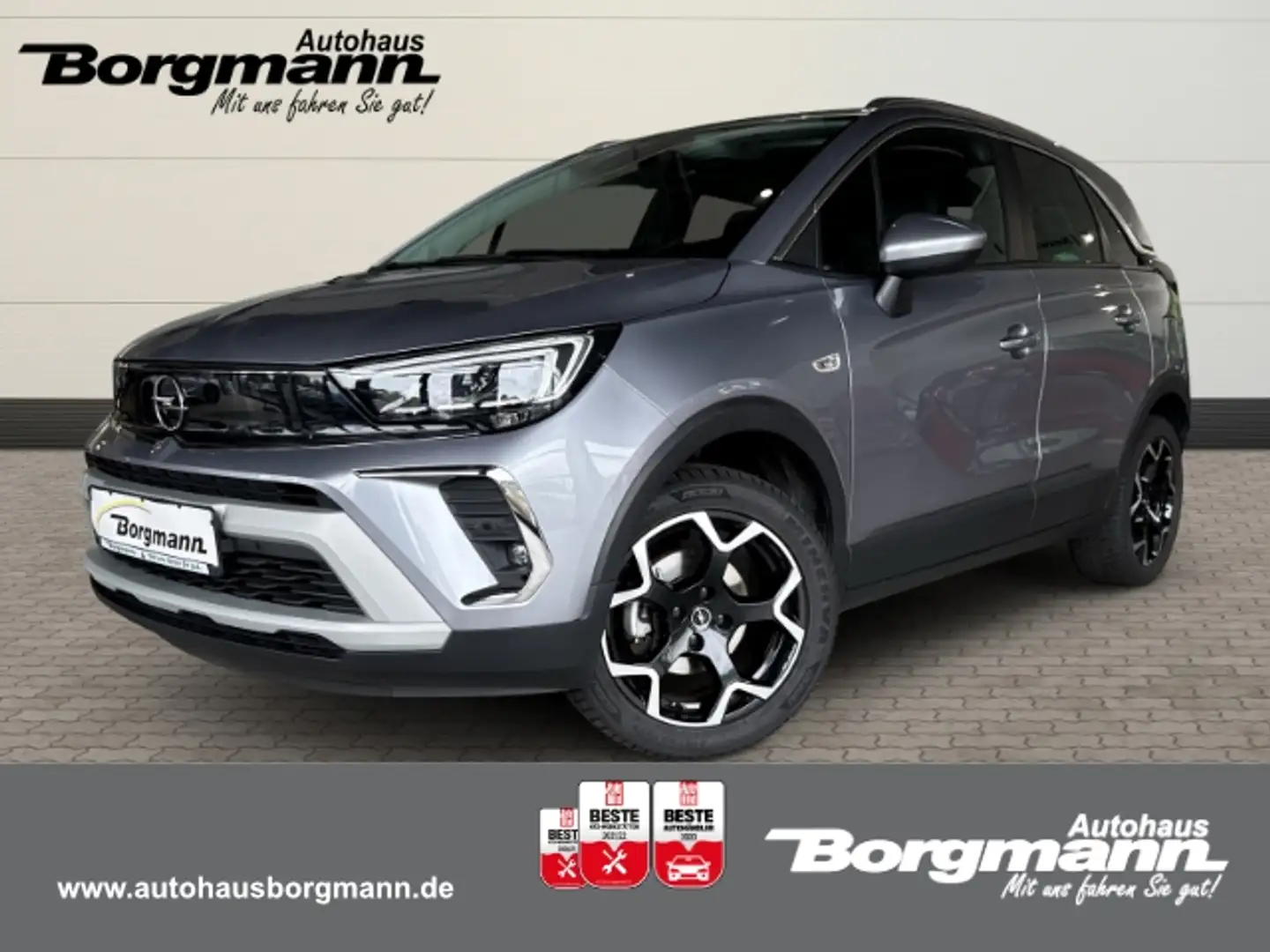 Opel Crossland Elegance 1.2 Turbo LED - SHZ - RFK - Navi Grijs - 1