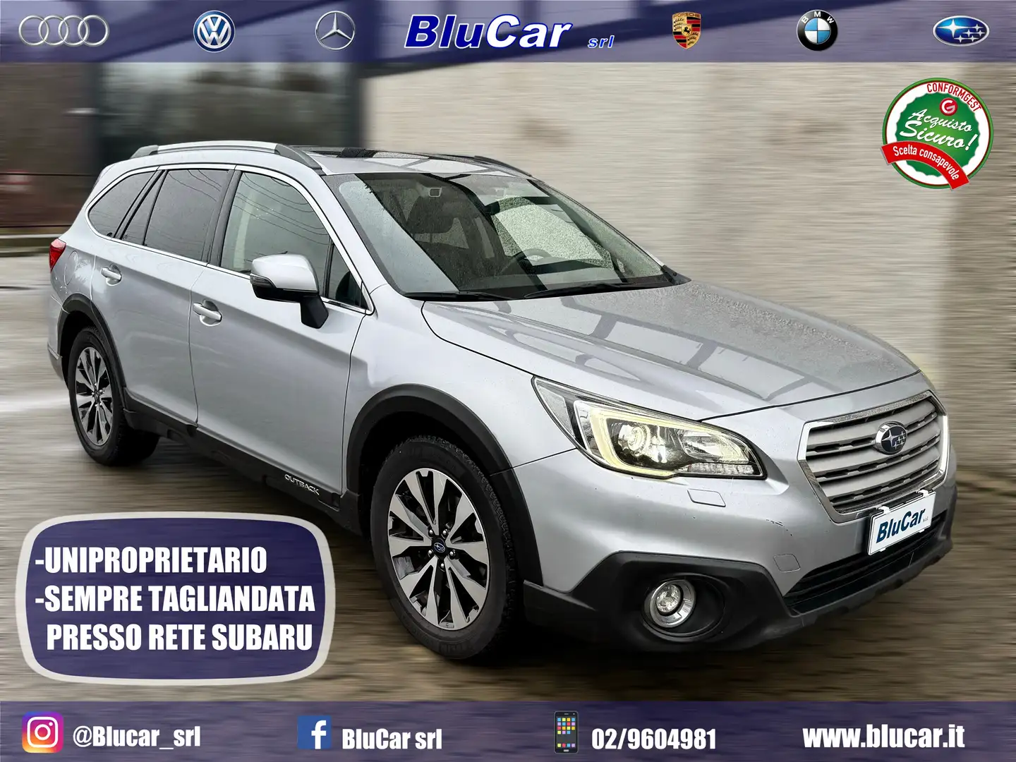 Subaru OUTBACK Outback V 2015 2.0d Unlimited lineartronic my16 Argent - 1
