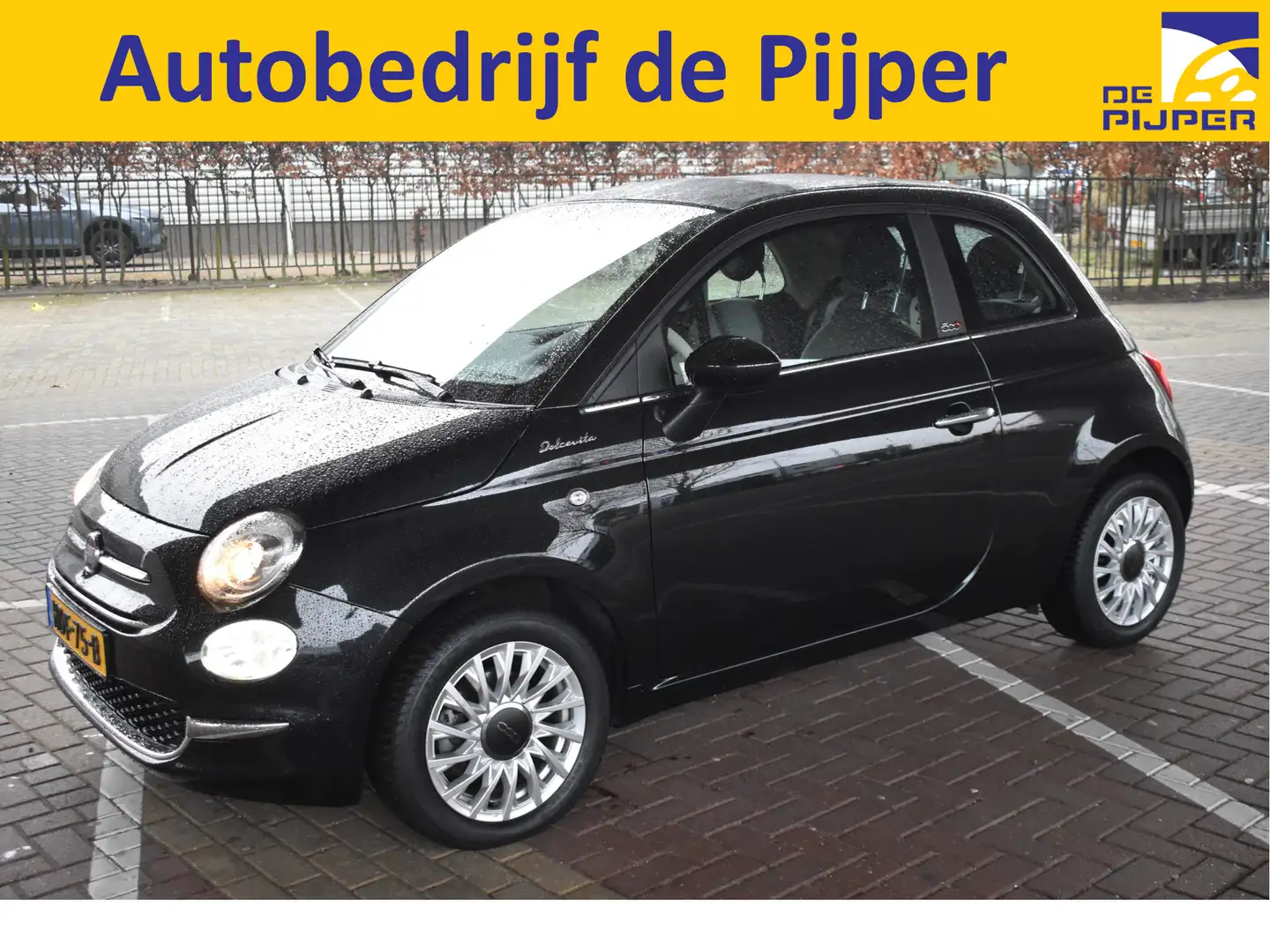 Fiat 500 1.0 Hybrid, BOEKJES,NAP EN ONDERHOUDSHISTORIE Zwart - 1