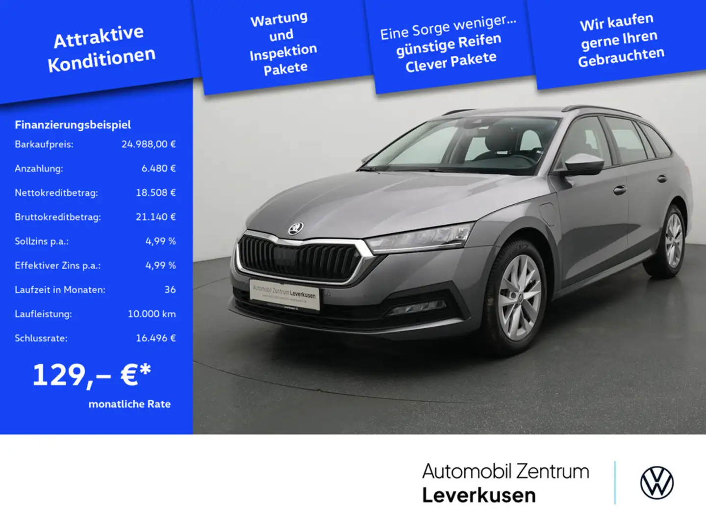 Skoda Octavia Combi Ambition iV DSG AHK LED CARPLAY Grau - 1