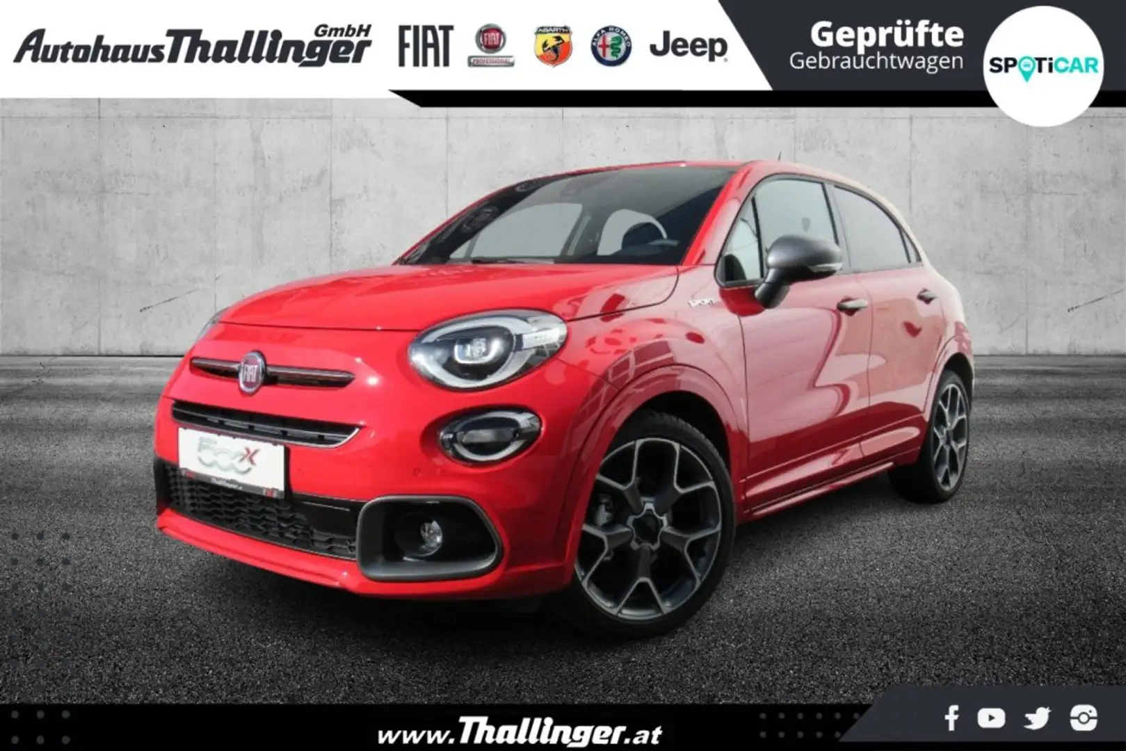 Fiat 500X FIREFLY TURBO 120 SPORT Rot - 1