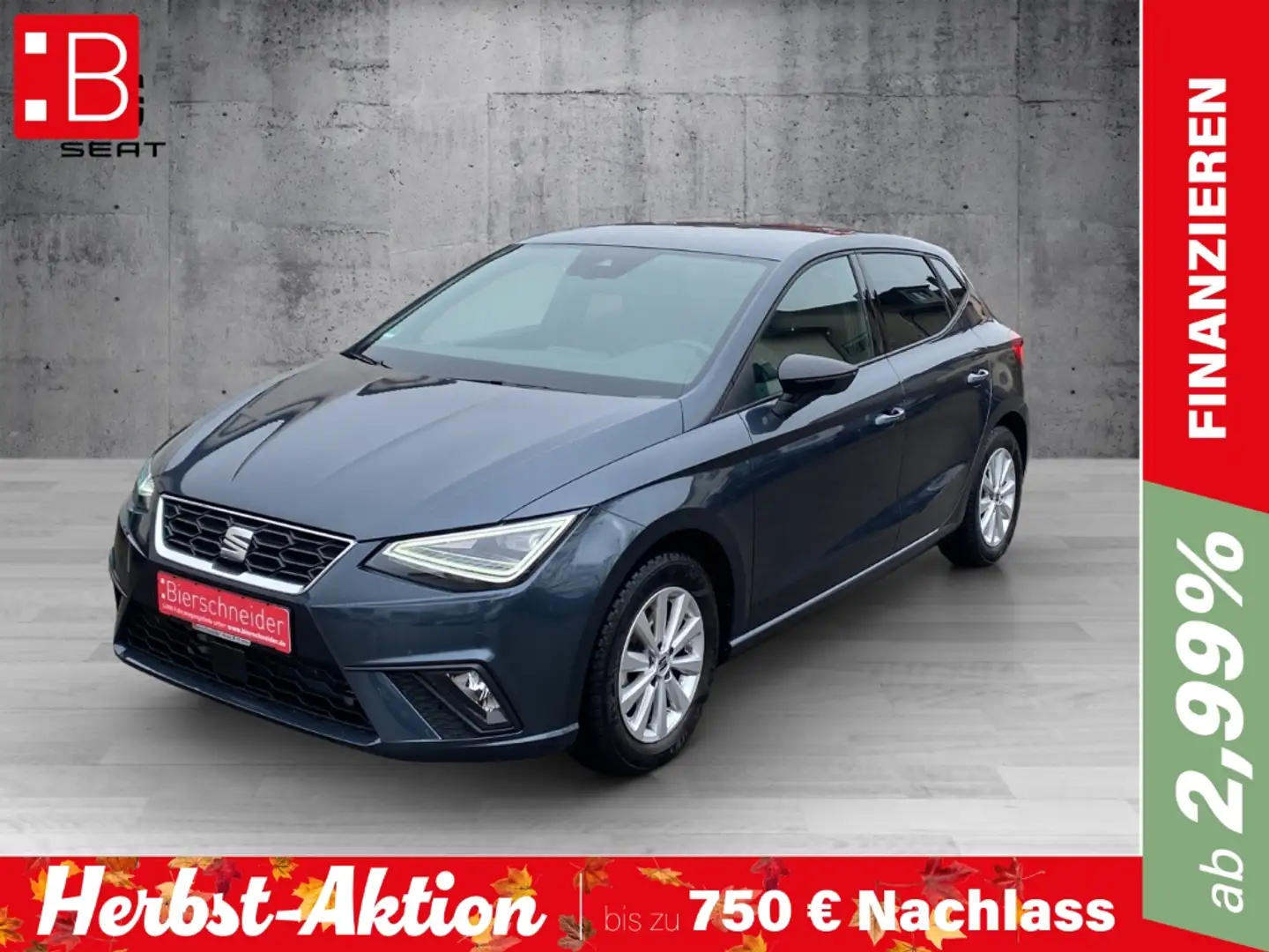 SEAT Ibiza 1.0 TSI FR ab 229,- EUR mtl. LED Kamera Link WP Grau - 1