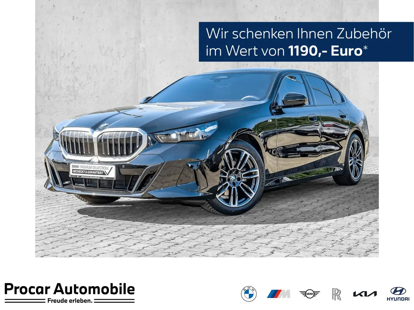 BMW 520 i Limousine M Sport AHK Pano Standheiz. DA+ H/K PA Schwarz - 1