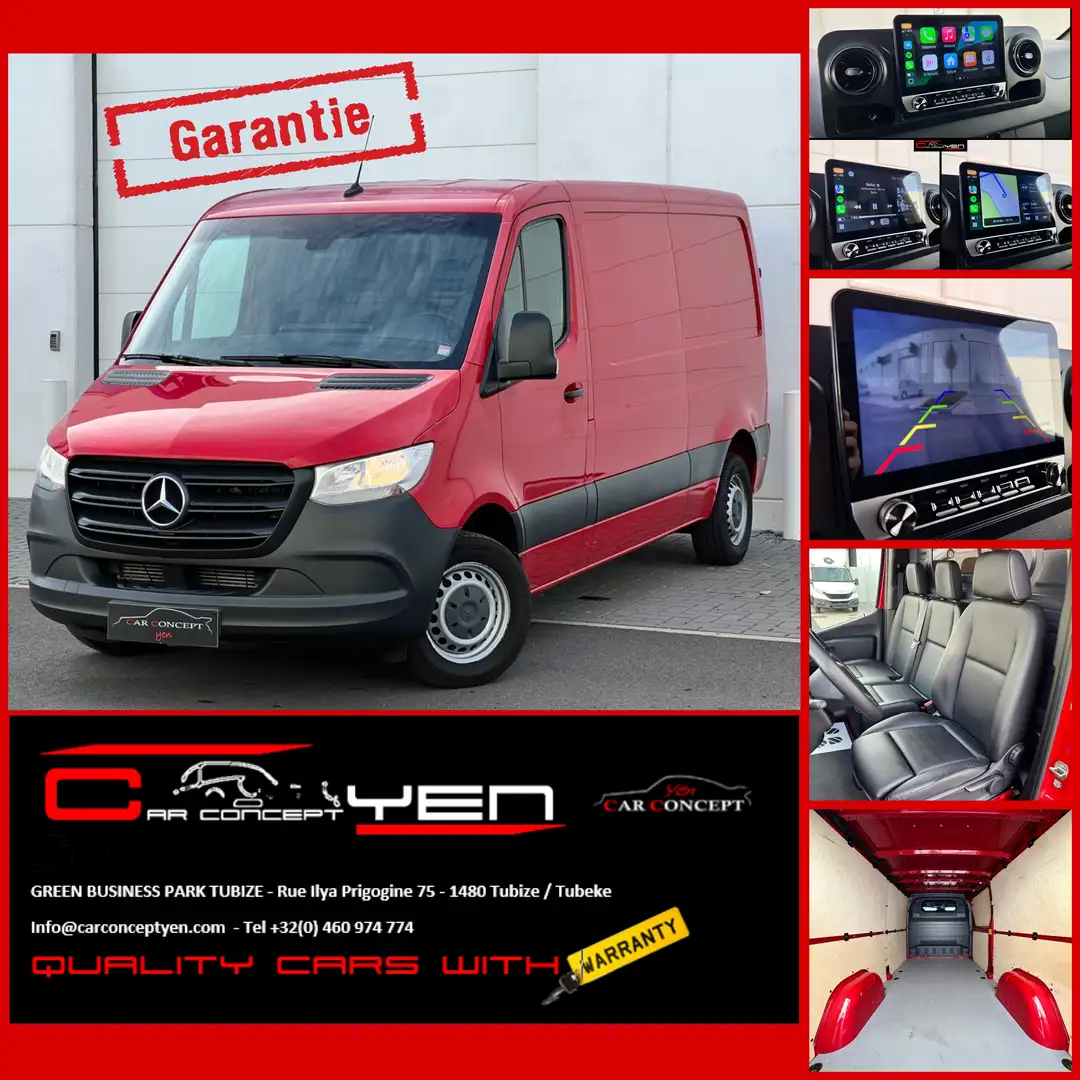Mercedes-Benz Sprinter 214*L1H1*CarPlay*Camera*A/C*12.802€ excl. BTW Rouge - 1