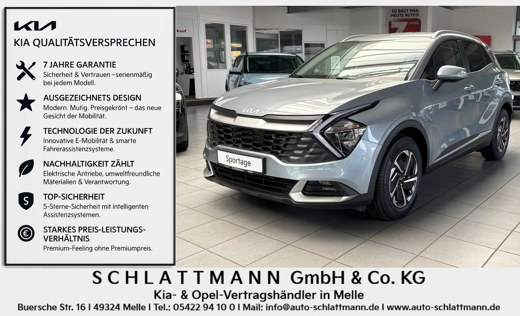 Kia Sportage 1.6 Benzin Automatik "Vision" *Navi*LED*RFK*SHZ* Argent - 1