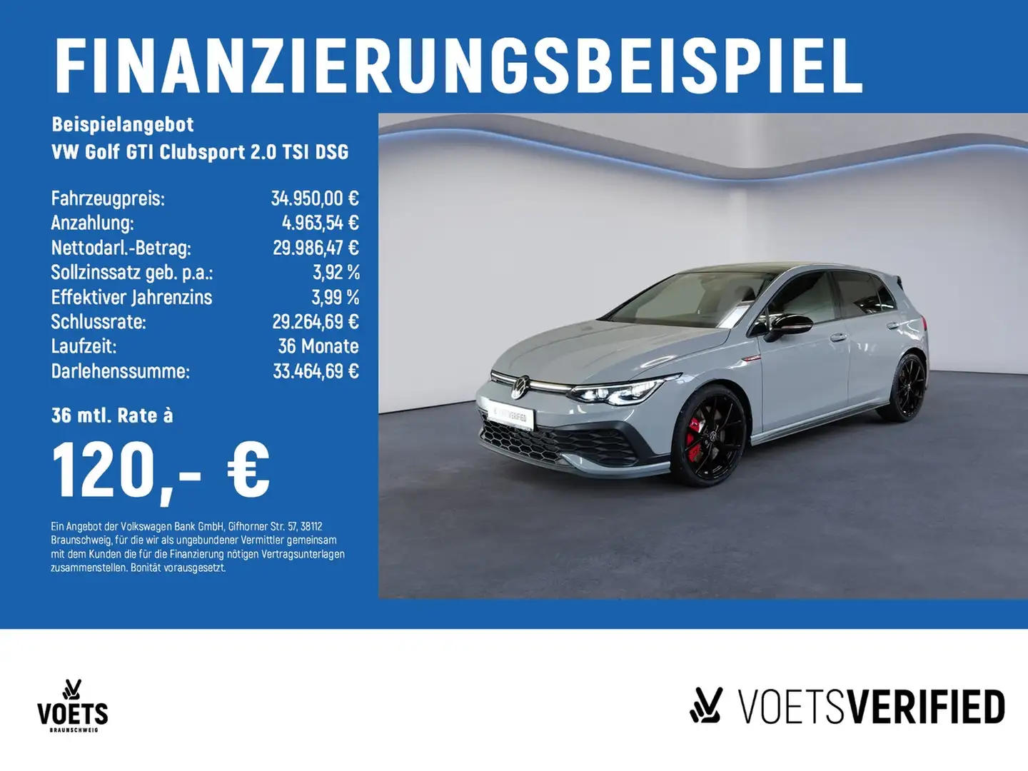 Volkswagen Golf GTI Clubsport 2.0 TSI DSG MATRIX-LED+HuD+RearView Gris - 2