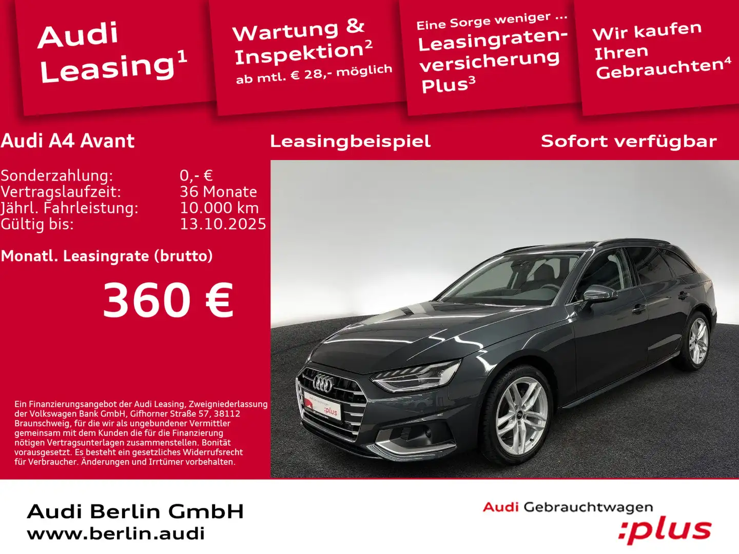 Audi A4 Advanced 35 TDI S tr. LED RFK NAVI VIRT Grau - 1