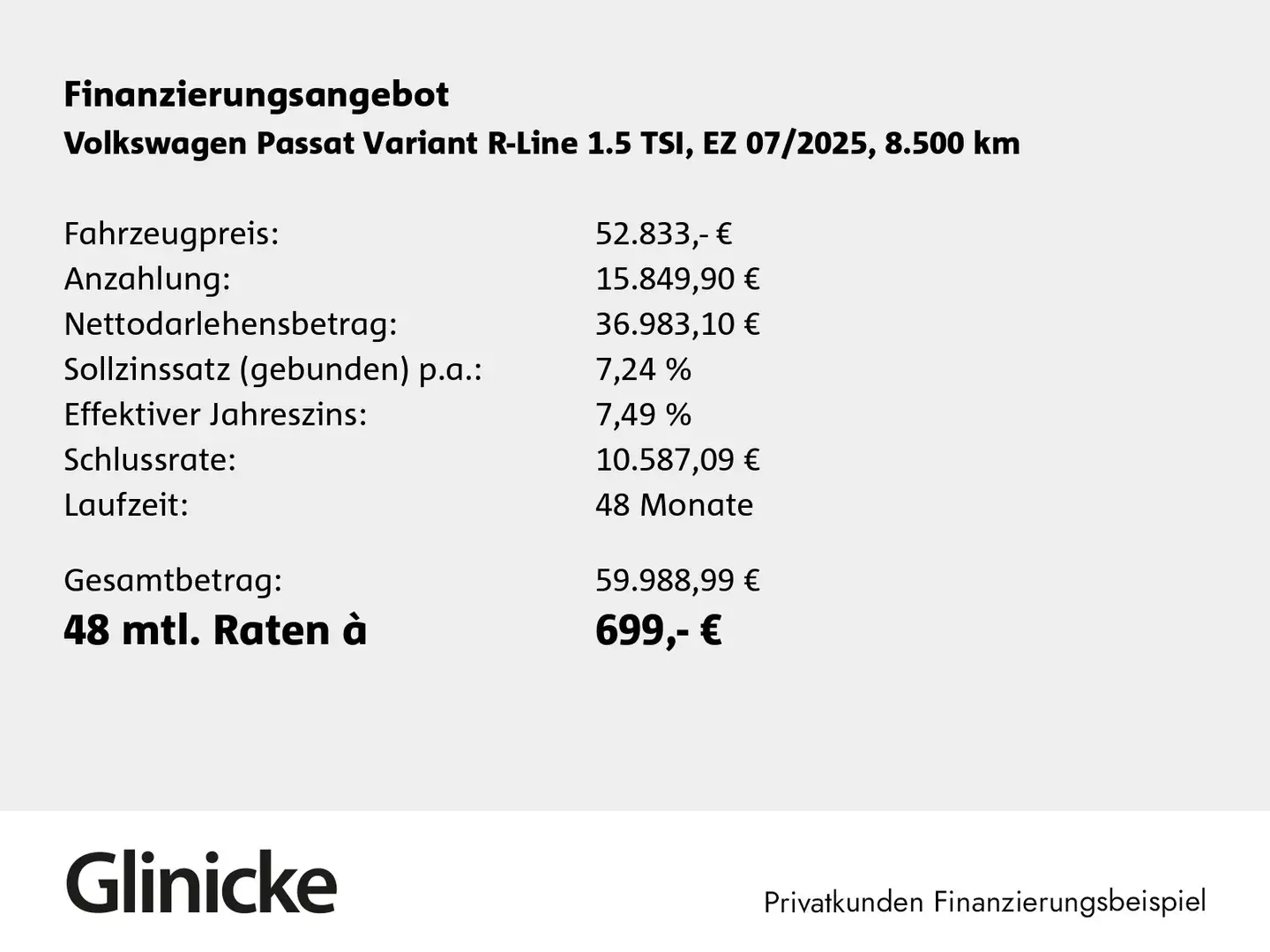 Volkswagen Passat Variant R-Line 1.5 l eHybrid Navi AHK RFK Grau - 2