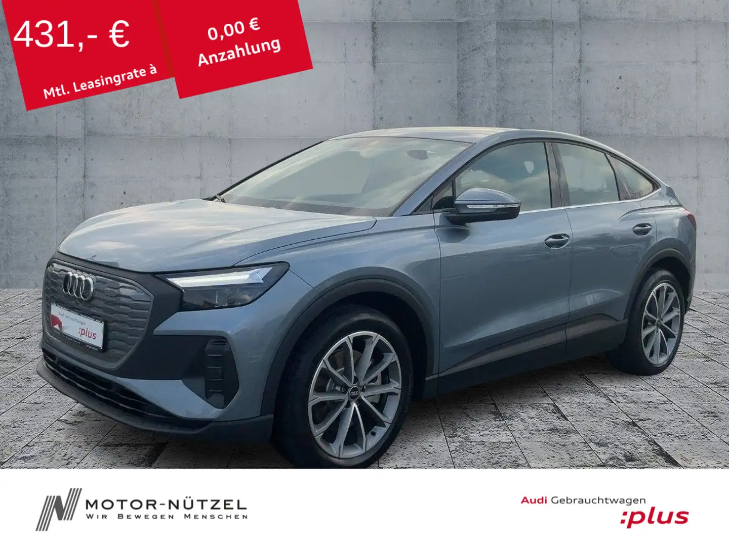 Audi Q4 e-tron Q4 Sportback 45 e-tron LED+NAVI+RFK+ACC+20"+AHK Blau - 1