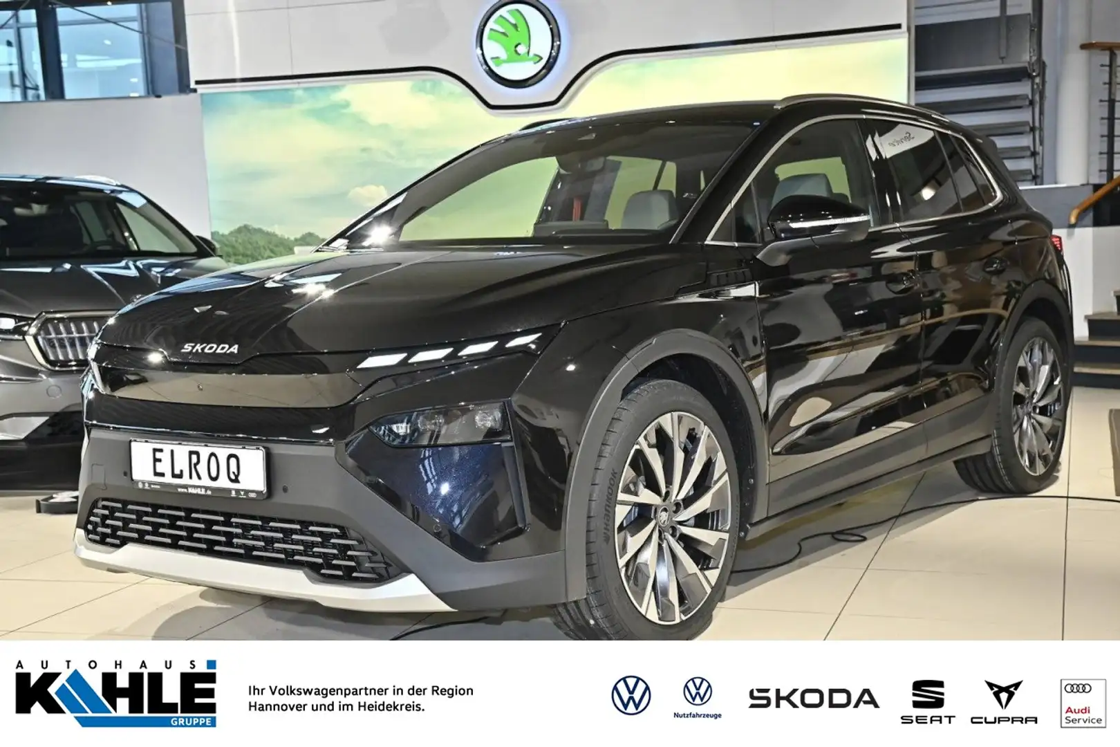 Skoda Elroq 85 Lodge Navi AHK LED Head-up SHZ Klima RFK PDC Negru - 1