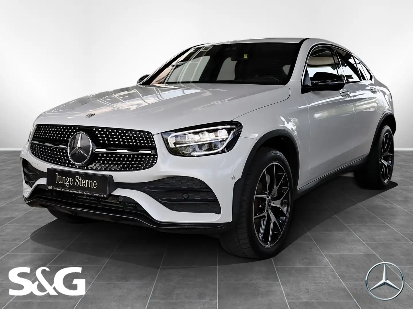Mercedes-Benz GLC 300 de 4M Coupé AMG AHK+KAMERA+CARPLAY+20" Blanc - 1
