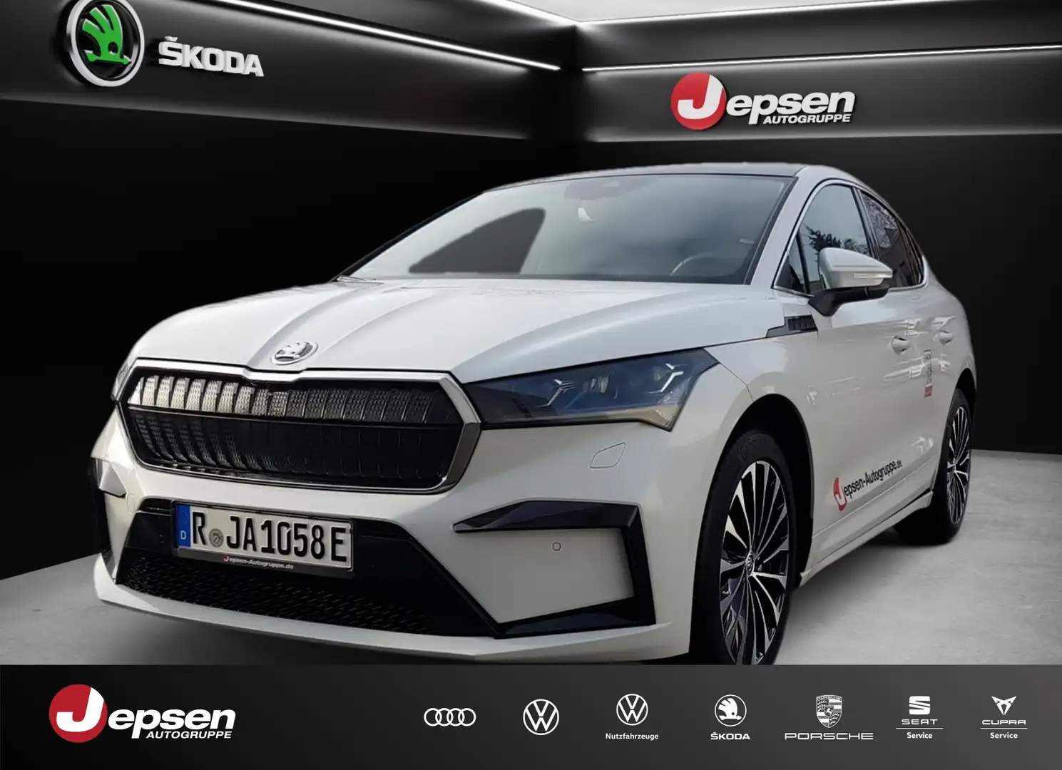 Skoda Enyaq Coupe 85 NAVI/PANO/MATRIX/LEDER Weiß - 1