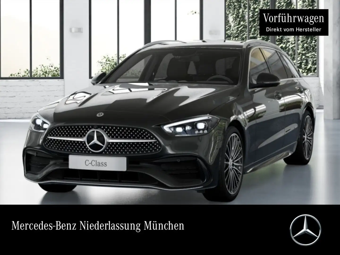 Mercedes-Benz C 200 T AMG+360+AHK+TOTW+KEYLESS+9G Grau - 1