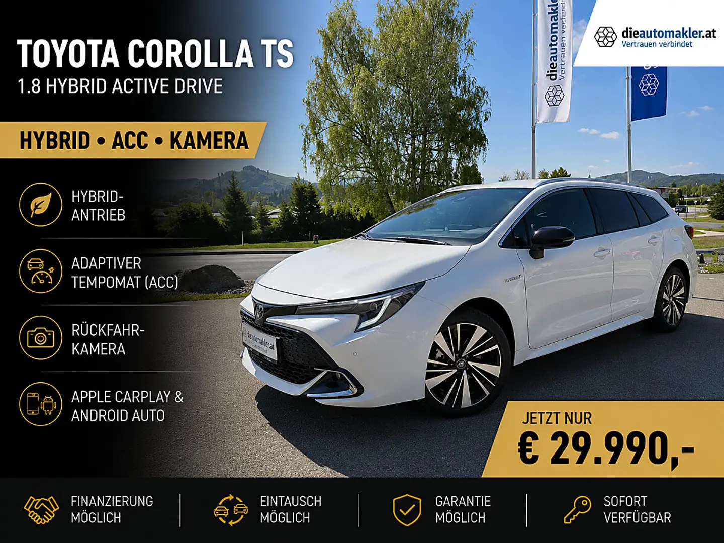 Toyota Corolla TS Hybrid | Kamera | ACC | CarPlay Weiß - 1