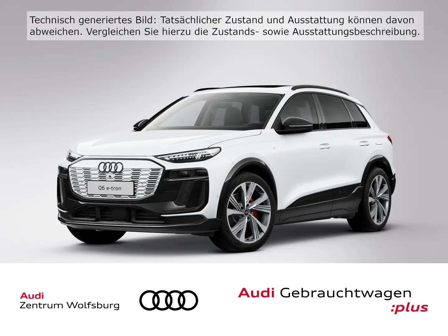 Audi Sonstige Q6 e-tron quattro Luft/Matrix/HeadUp/B+O/AHK/Pan Weiß - 1