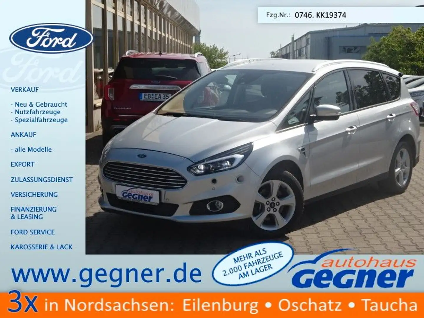 Ford S-Max 190PS Autm. Business Navi LED SHZ Серебристый - 1