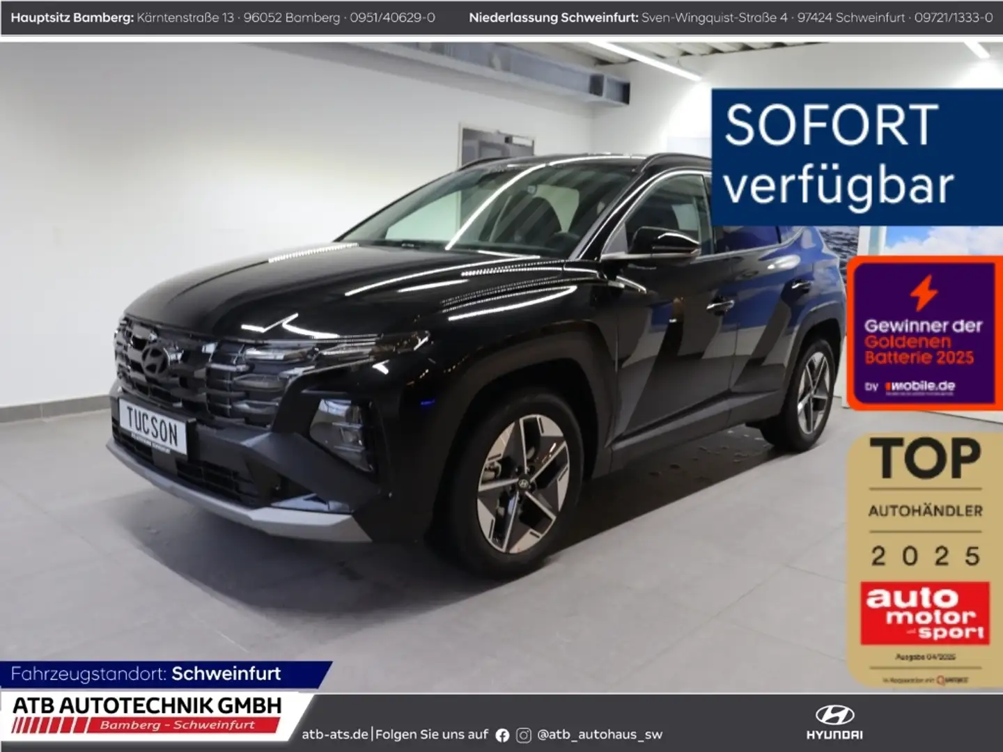 Hyundai TUCSON MY26 Trend 1.6 T-GDi 150PS 7-DCT 2WD Navi LED ACC Schwarz - 1