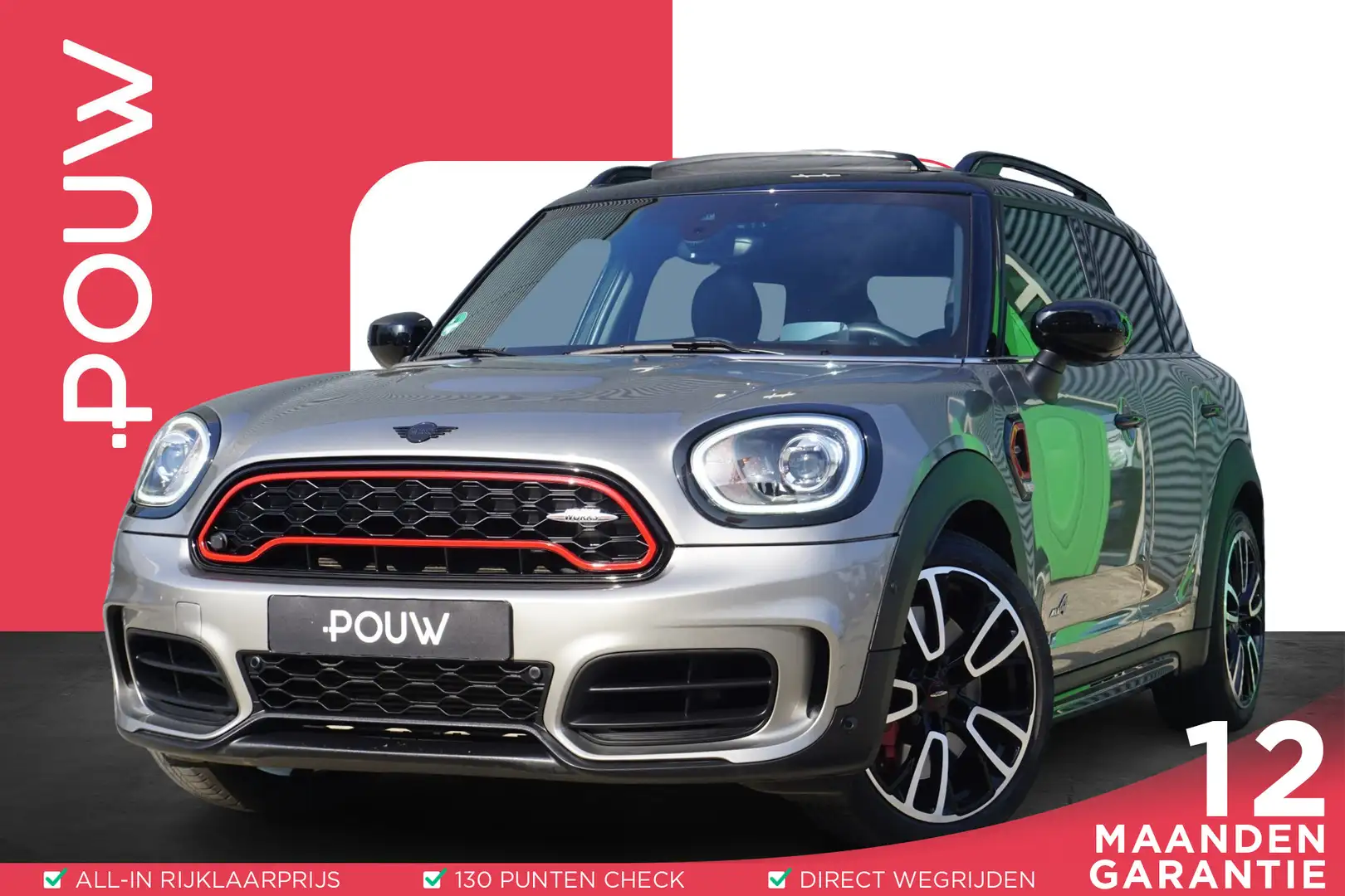 MINI John Cooper Works Countryman Mini 2.0 306pk ALL4 Chili | Panoramadak | Stoelver Gris - 1