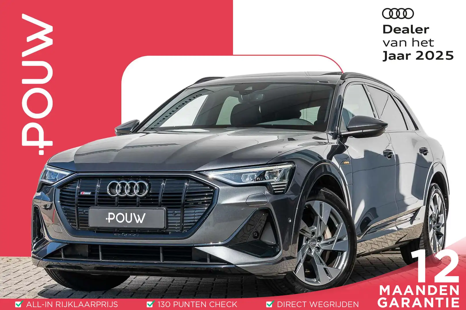 Audi e-tron 50 quattro 313pk S-Line Edition 71 kWh | Panoramad Grigio - 1