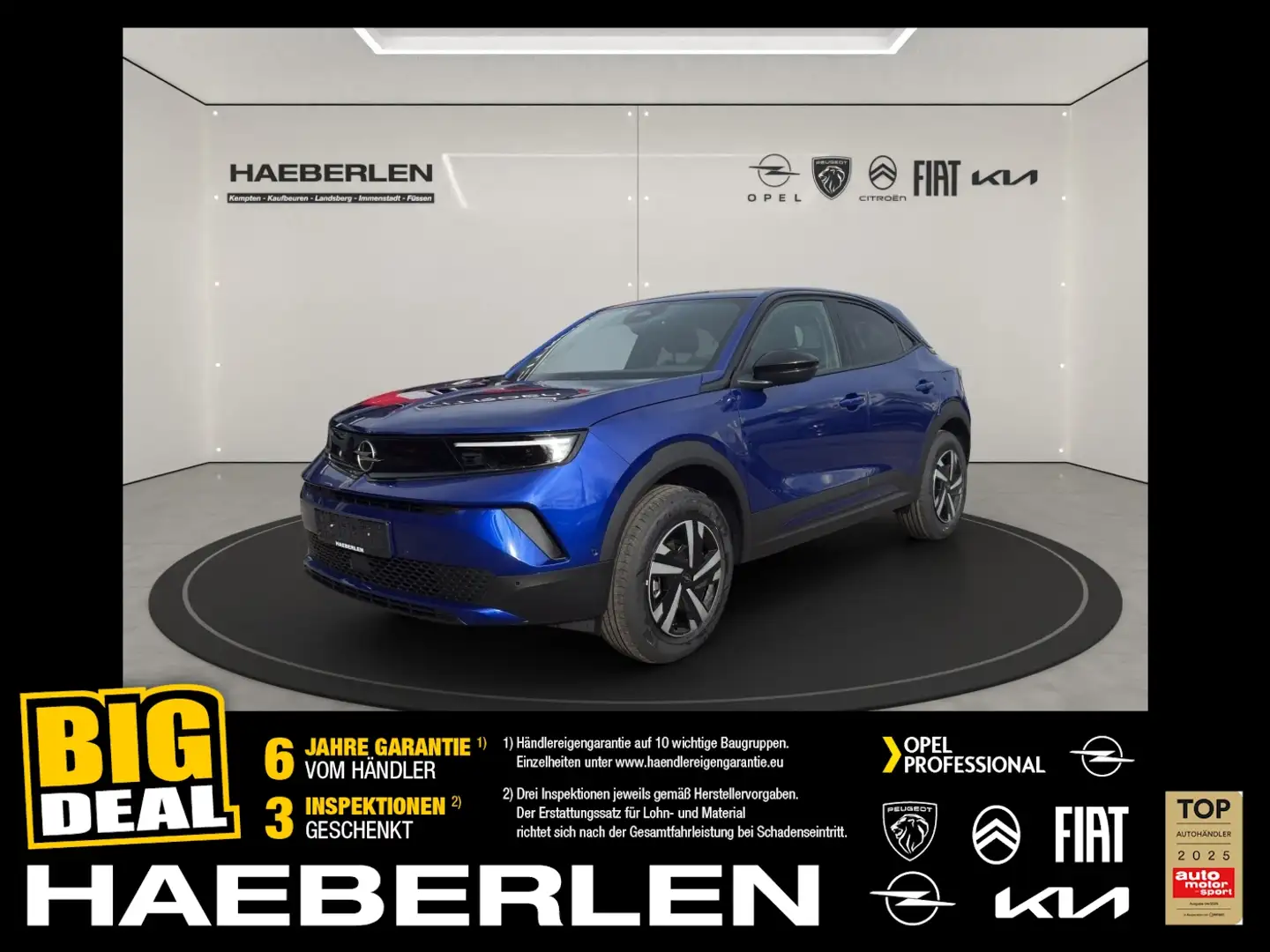 Opel Mokka-E Edition LED+Fernlichtass.+KlimaA+PDC+AUT Bleu - 1